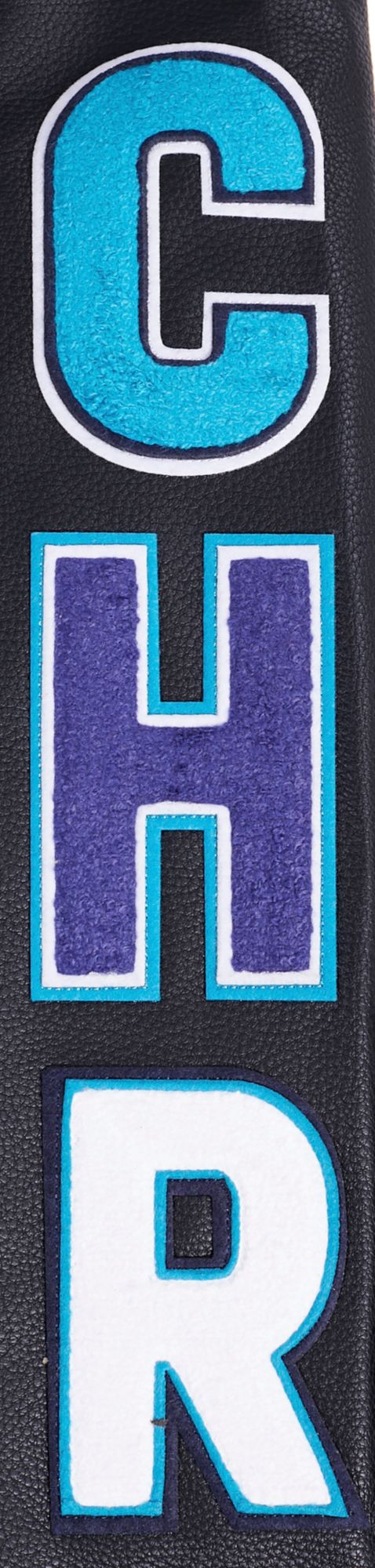 Pro Standard Men's Charlotte Hornets Black Script Tail Rib Wool Varsity Jacket product image