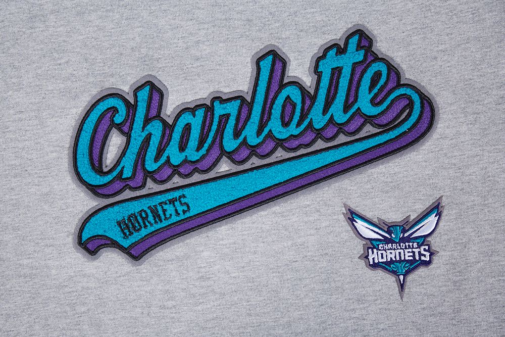 Pro Standard Women's Charlotte Hornets Grey Script Tail T-Shirt product image