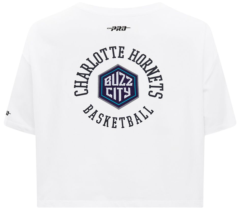 Pro Standard Women's Charlotte Hornets White Crest Emblem Boxy T-Shirt product image