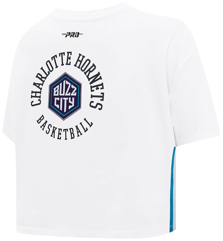 Pro Standard Women's Charlotte Hornets White Crest Emblem Boxy T-Shirt product image