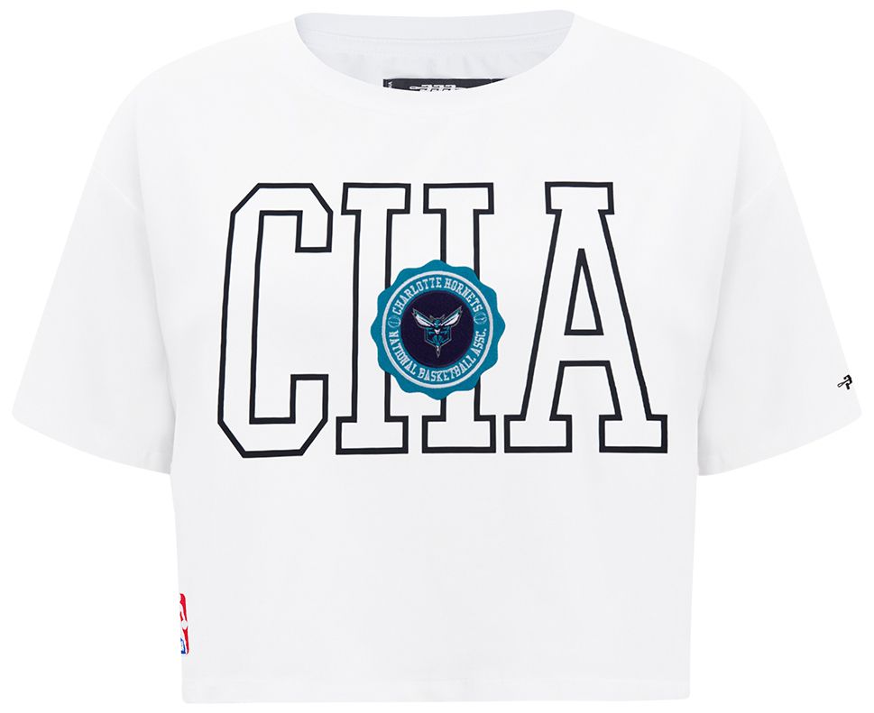 Pro Standard Women's Charlotte Hornets White Crest Emblem Boxy T-Shirt product image