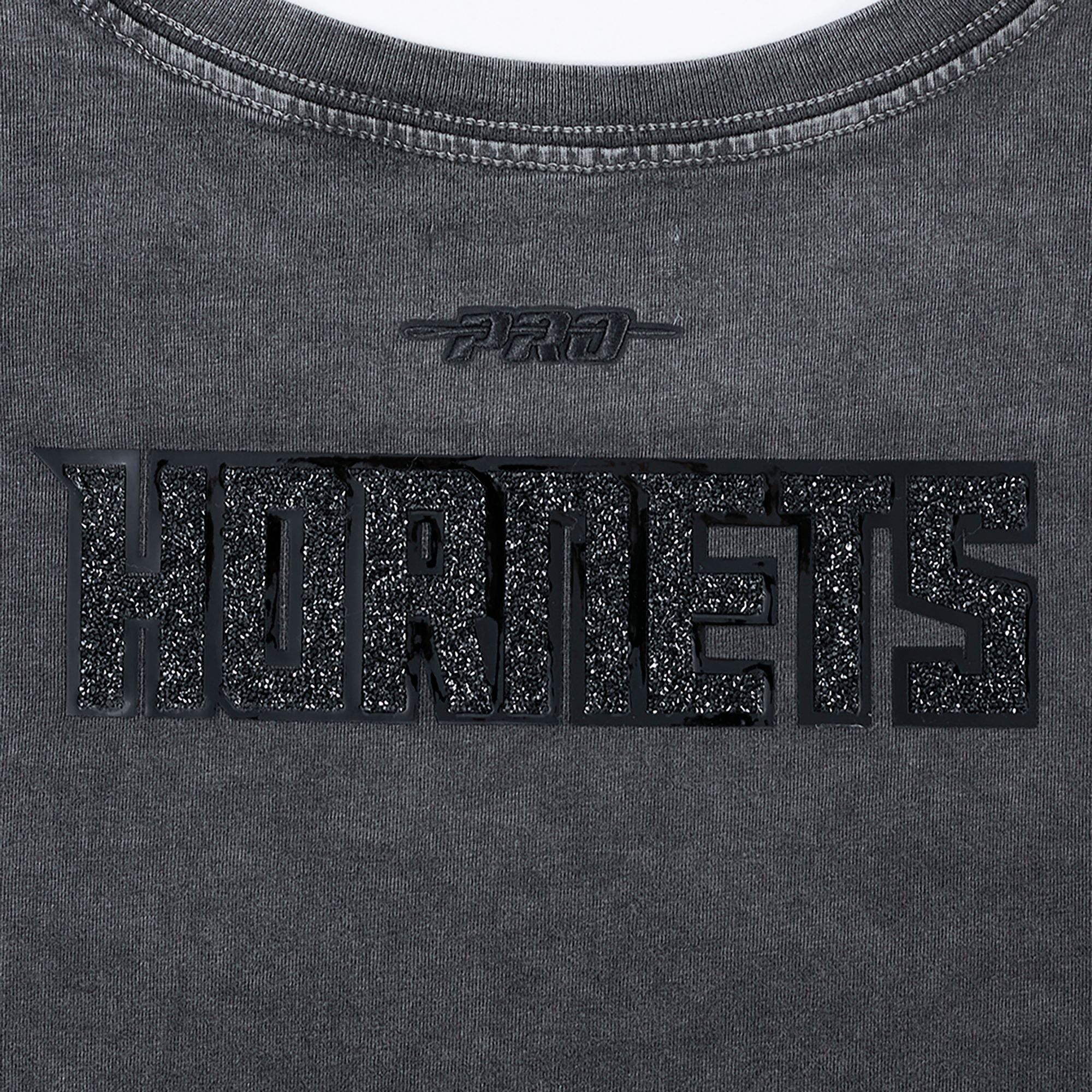 Pro Standard Women's Charlotte Hornets Black Crystalline Boxy Short Sleeve T-Shirt product image