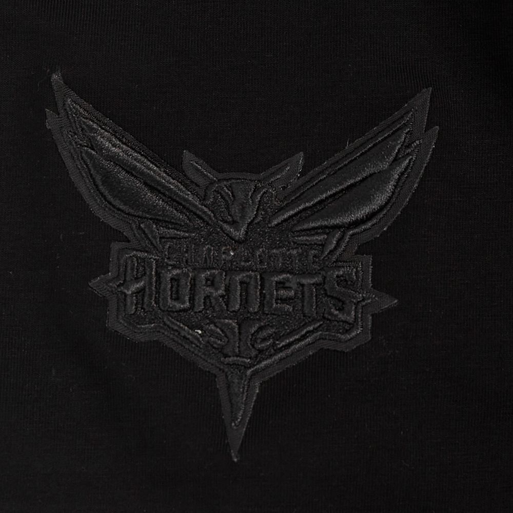 Pro Standard Women's Charlotte Hornets Black Neutral Boxy Cropped T-Shirt product image