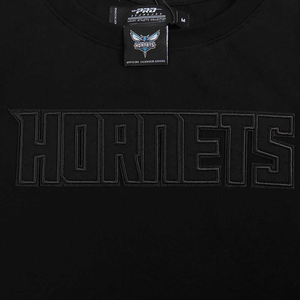 Pro Standard Women's Charlotte Hornets Black Neutral Boxy Cropped T-Shirt product image