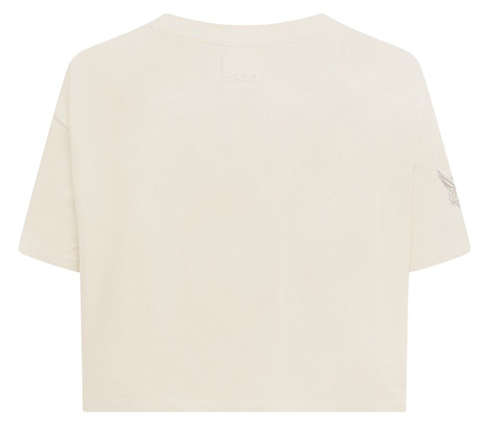 Pro Standard Women's Charlotte Hornets Off-White Neutral Boxy Cropped T-Shirt product image