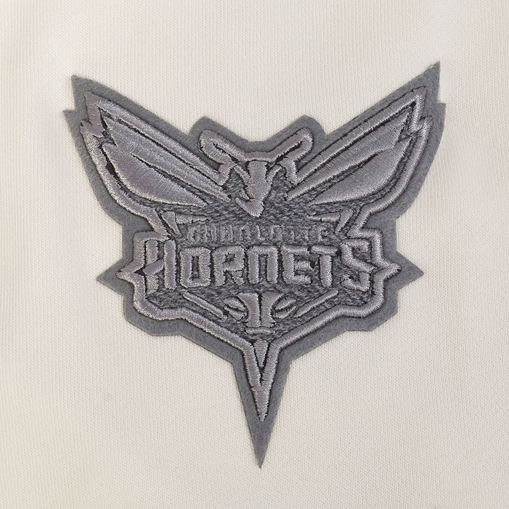 Pro Standard Women's Charlotte Hornets Off White Reverse French Terry Crewneck Sweatshirt product image