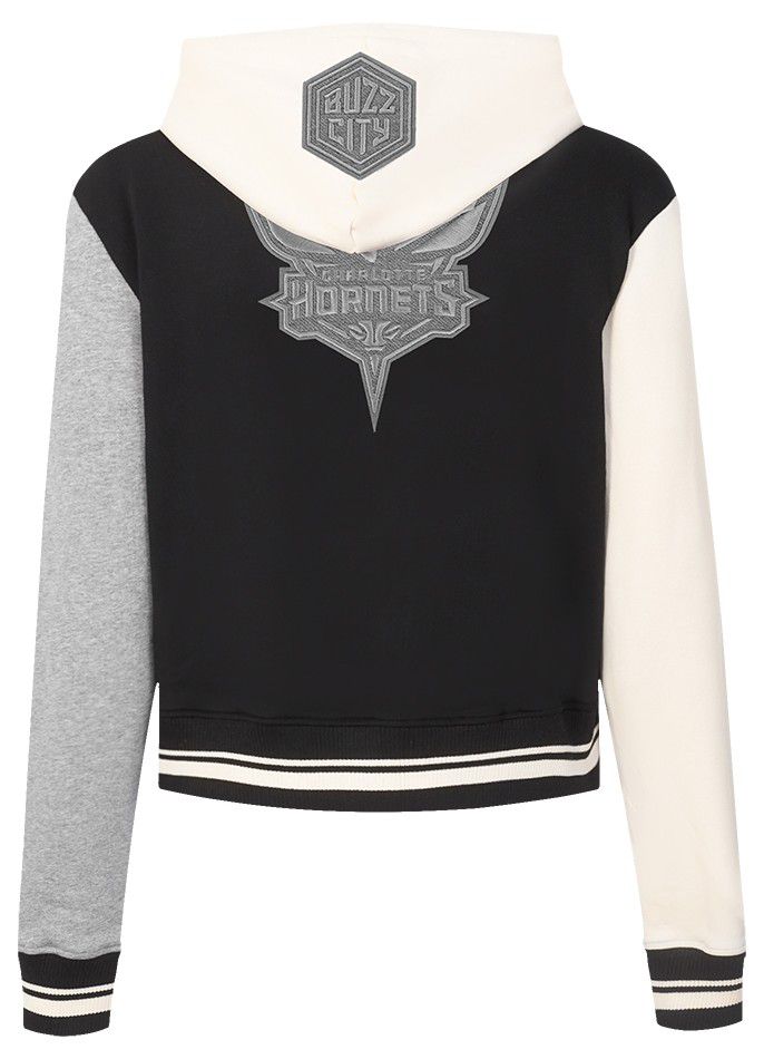Pro Standard Women's Charlotte Hornets Black Reverse French Terry Pullover Hoodie product image