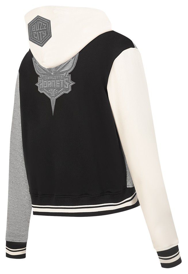 Pro Standard Women's Charlotte Hornets Black Reverse French Terry Pullover Hoodie product image