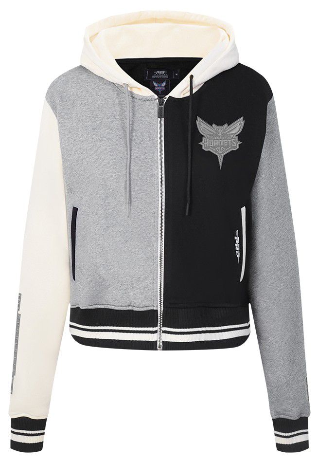 Pro Standard Women's Charlotte Hornets Black Reverse French Terry Pullover Hoodie product image