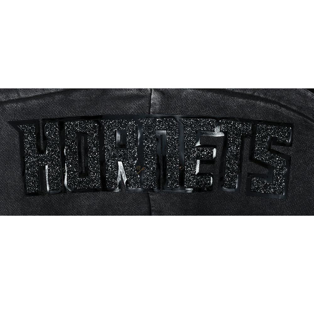 Pro Standard Women's Charlotte Hornets Black Crystalline Cropped Pullover Hoodie product image