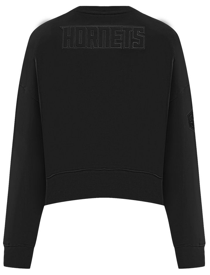 Pro Standard Women's Charlotte Hornets Black Neutral Fleece Crewneck Sweatshirt product image