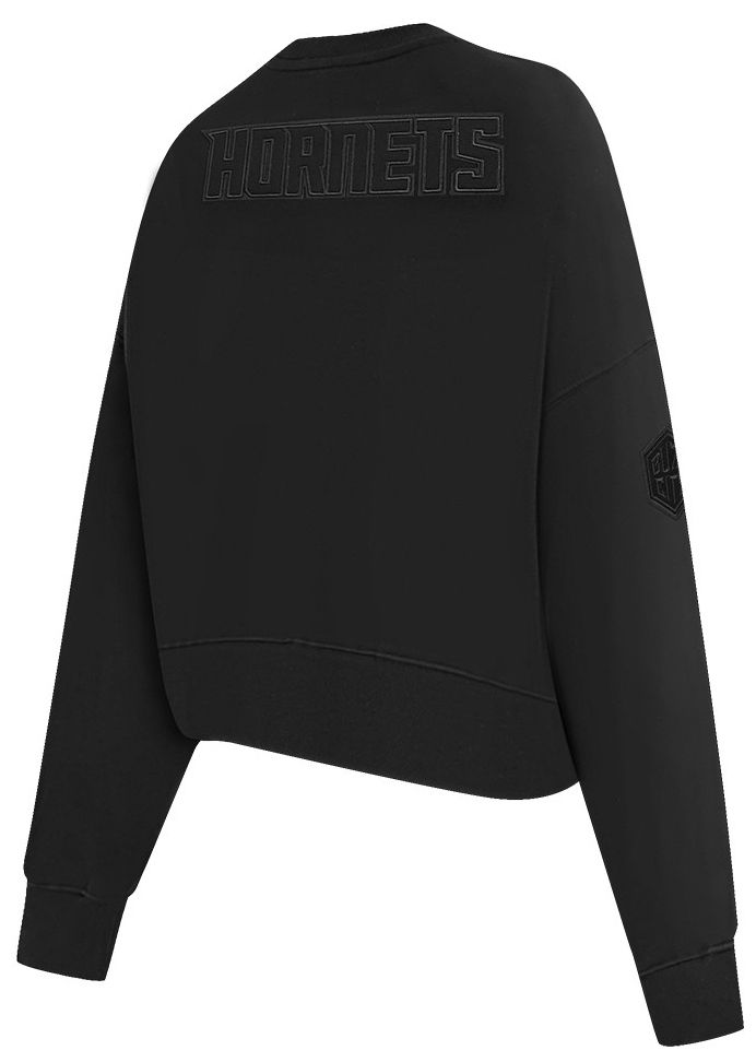Pro Standard Women's Charlotte Hornets Black Neutral Fleece Crewneck Sweatshirt product image