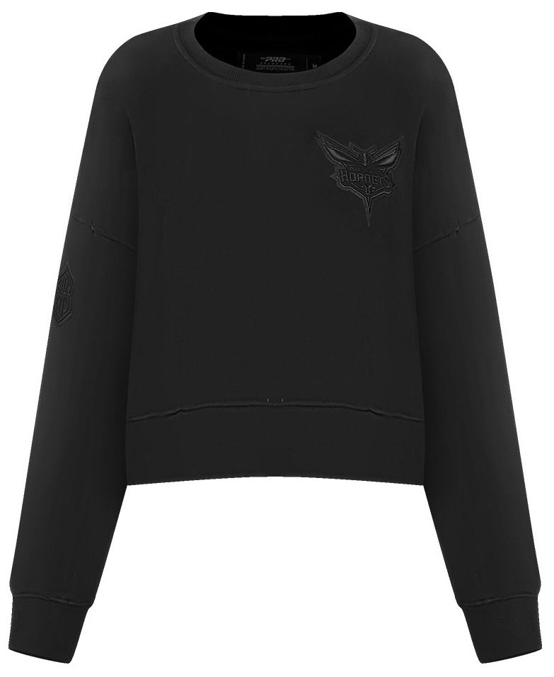 Pro Standard Women's Charlotte Hornets Black Neutral Fleece Crewneck Sweatshirt product image