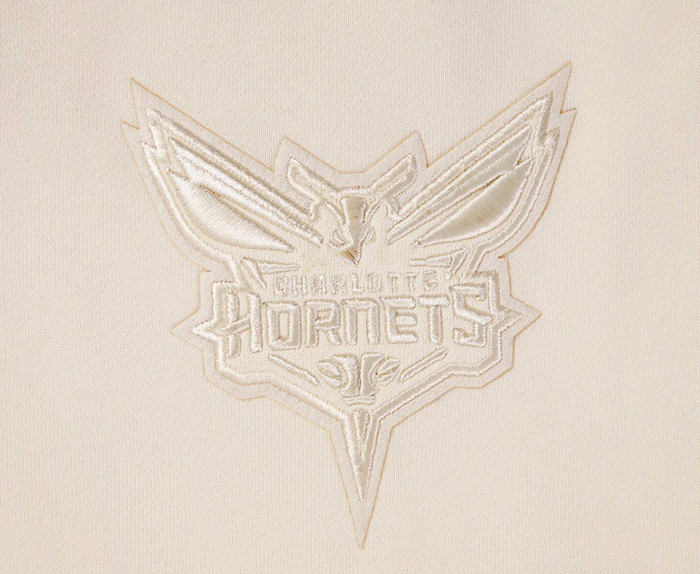 Pro Standard Women's Charlotte Hornets Off White Neutral Fleece Crewneck Sweatshirt product image