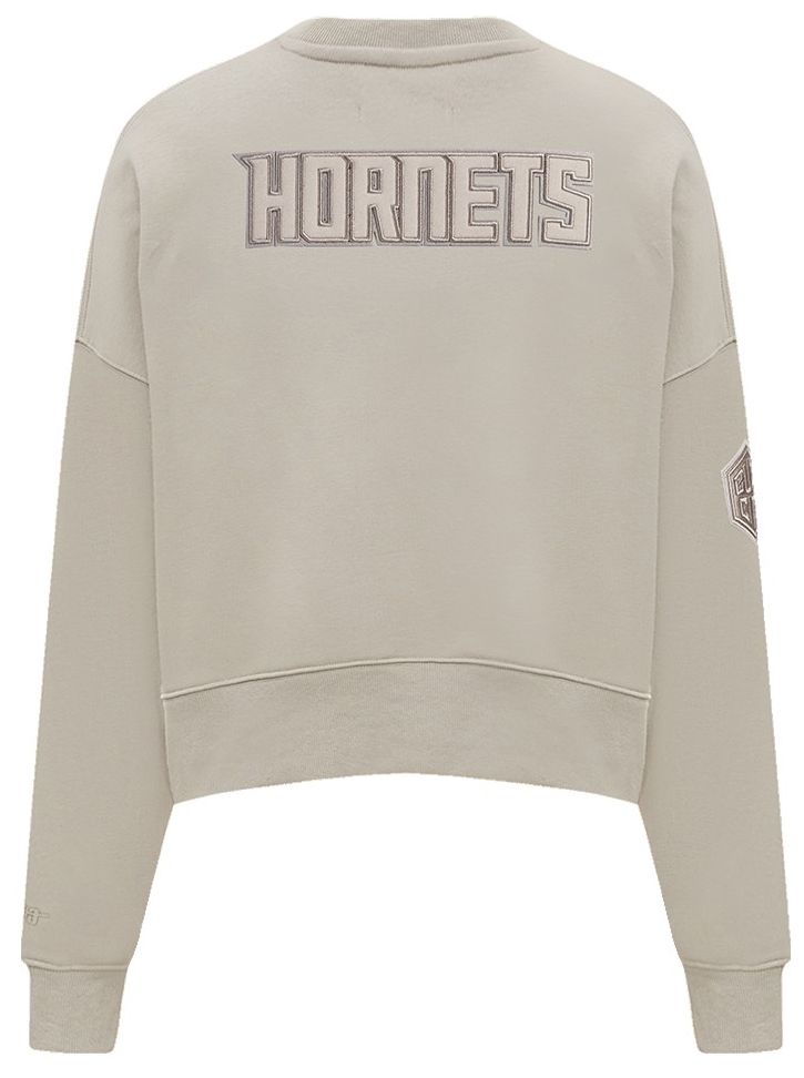 Pro Standard Women's Charlotte Hornets Taupe Neutral Fleece Crewneck Sweatshirt product image