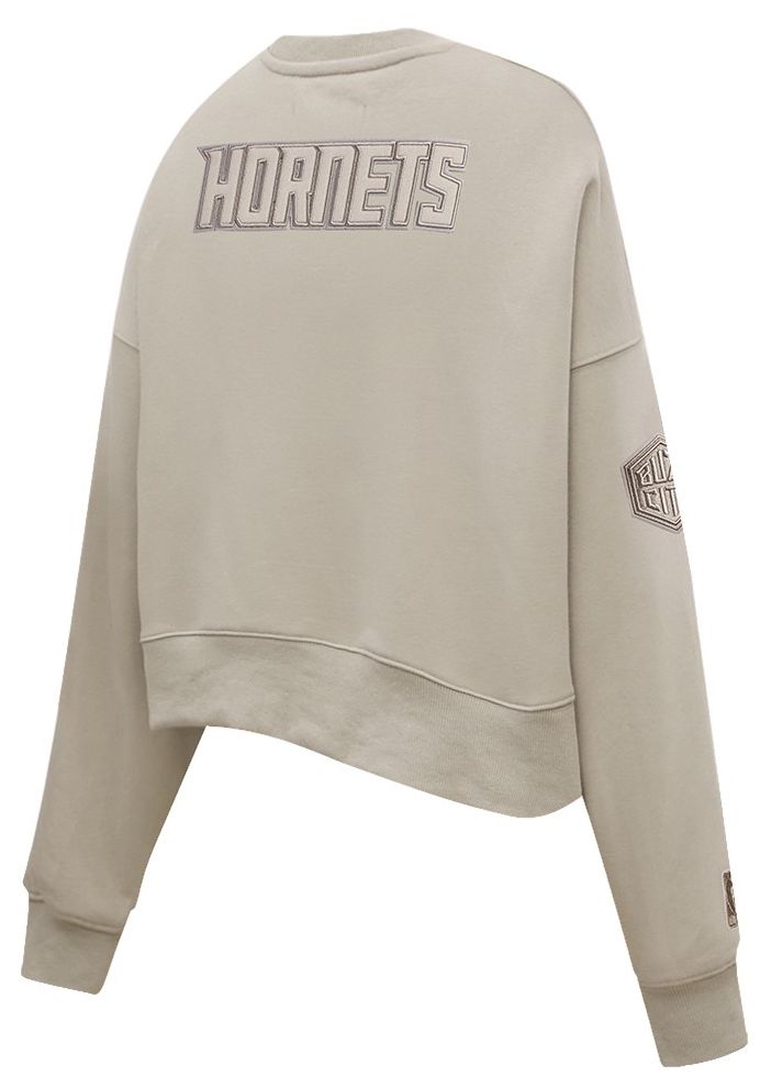 Pro Standard Women's Charlotte Hornets Taupe Neutral Fleece Crewneck Sweatshirt product image