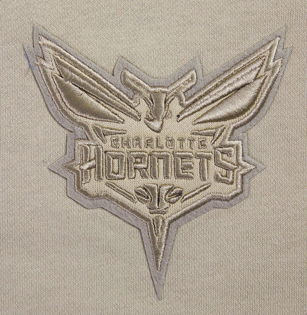 Pro Standard Women's Charlotte Hornets Taupe Neutral Fleece Crewneck Sweatshirt product image