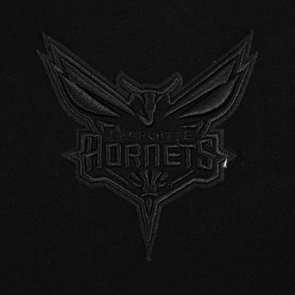 Pro Standard Women's Charlotte Hornets Black Neutral Cropped Fleece Pullover Hoodie product image