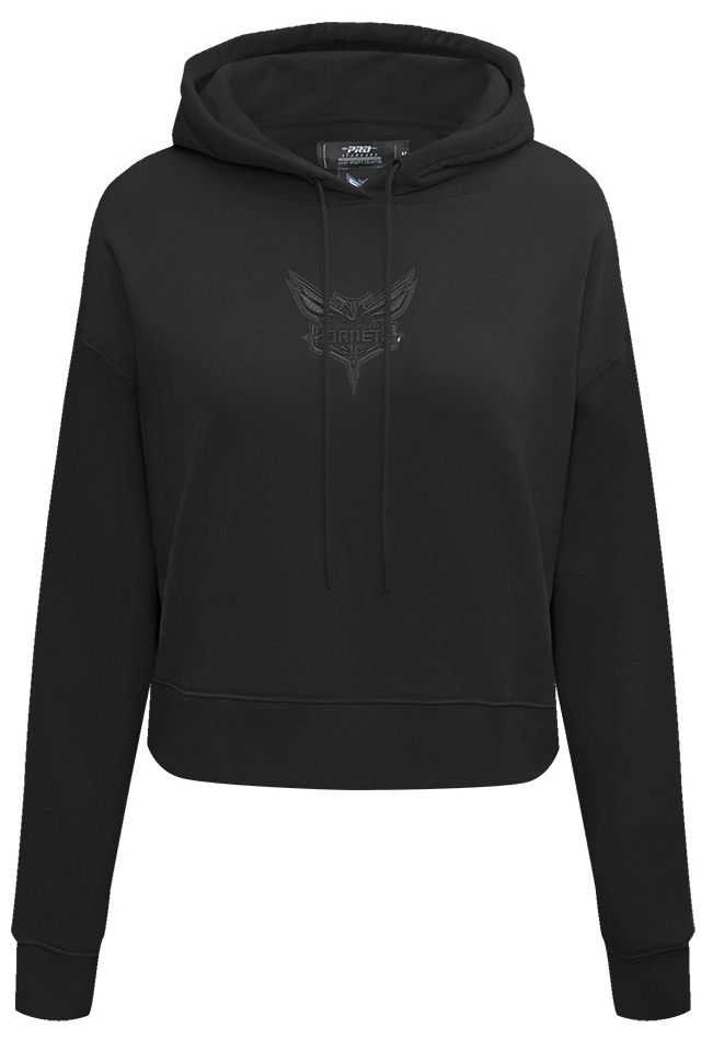 Pro Standard Women's Charlotte Hornets Black Neutral Cropped Fleece Pullover Hoodie product image