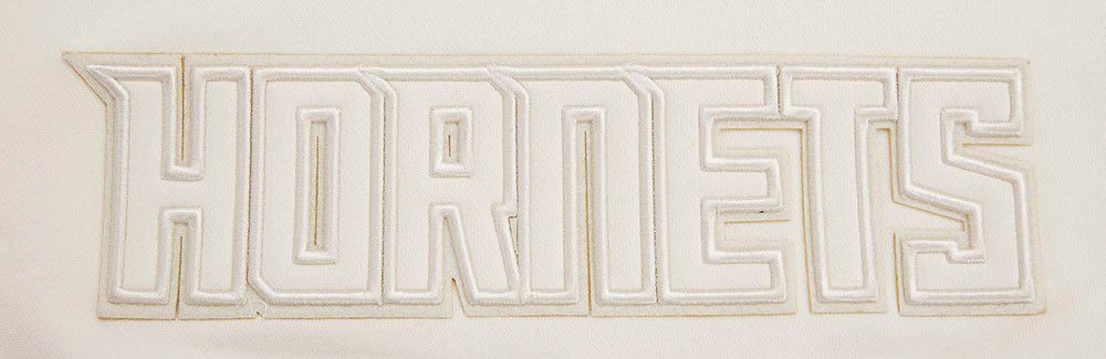 Pro Standard Women's Charlotte Hornets Off White Neutral Cropped Fleece Pullover Hoodie product image