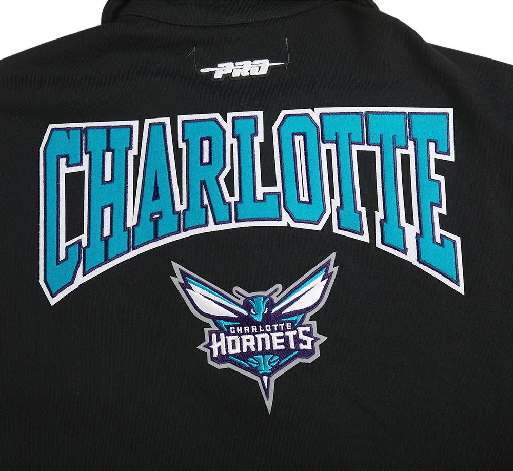 Pro Standard Women's Charlotte Hornets Black Crest Emblem Long Sleeve Polo product image