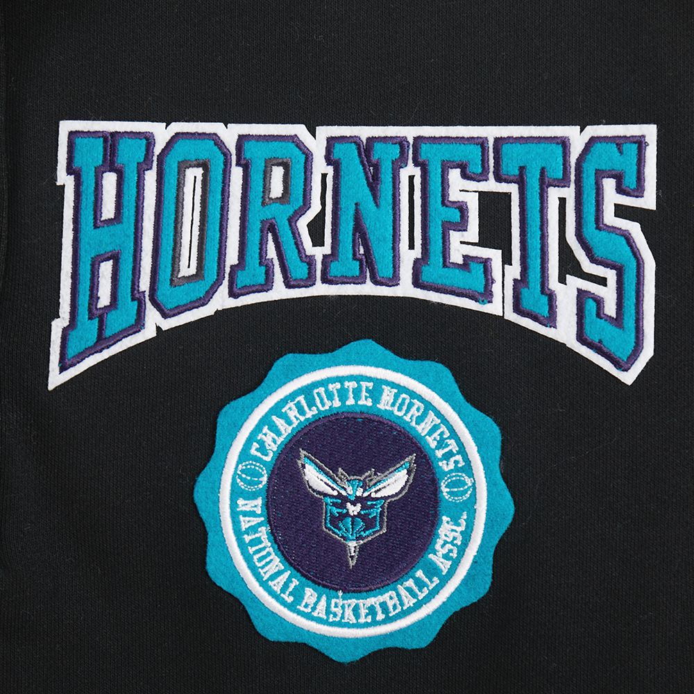 Pro Standard Women's Charlotte Hornets Black Crest Emblem Long Sleeve Polo product image