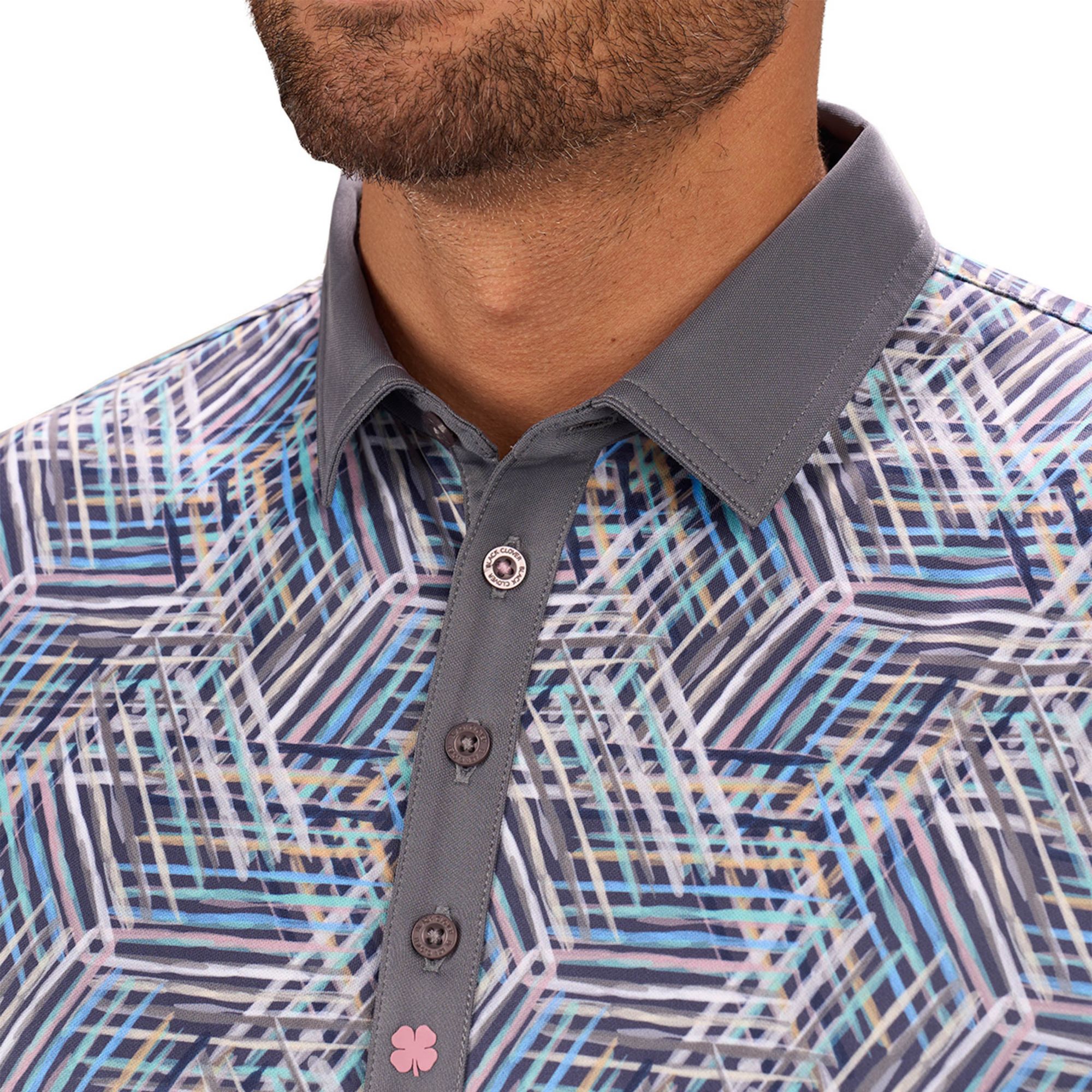 Black Clover Men's Lucky Lines Golf Polo product image