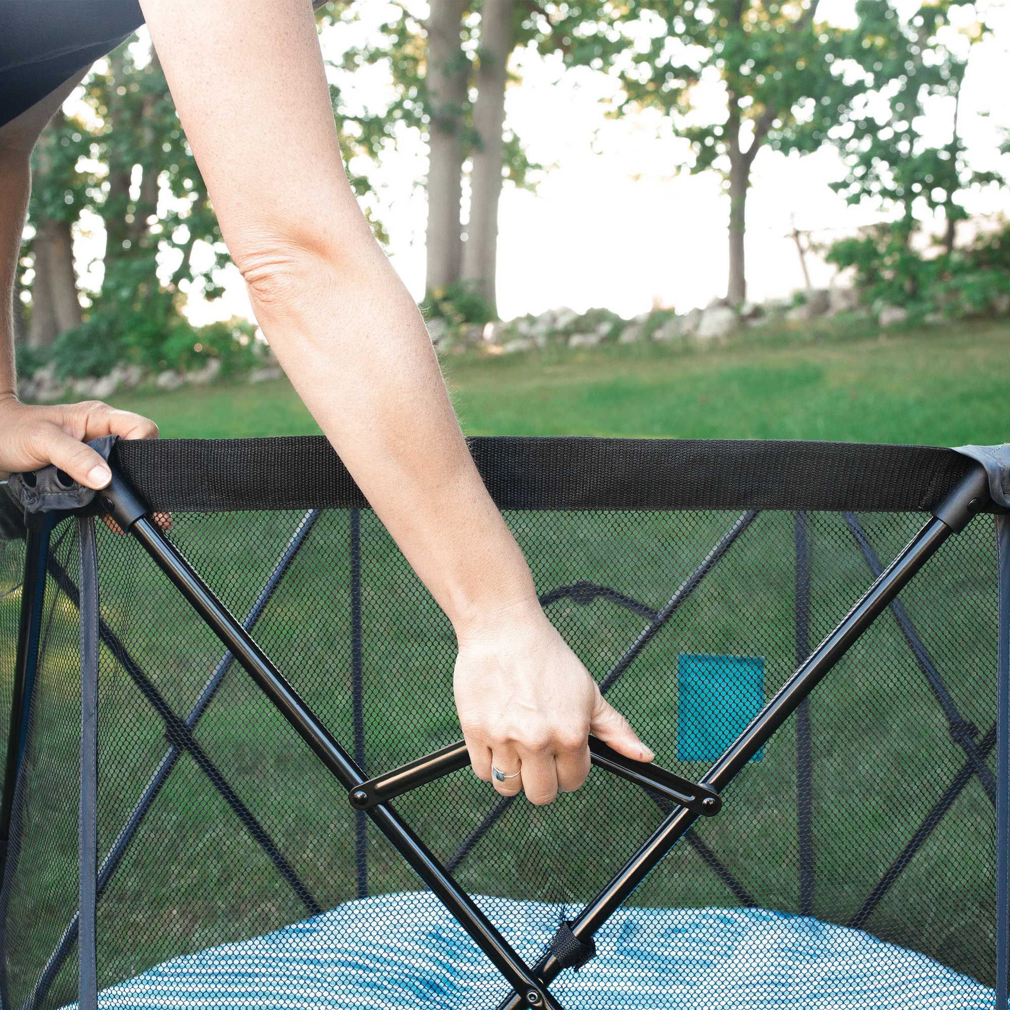 baby delight go with me eclipse portable playard with canopy