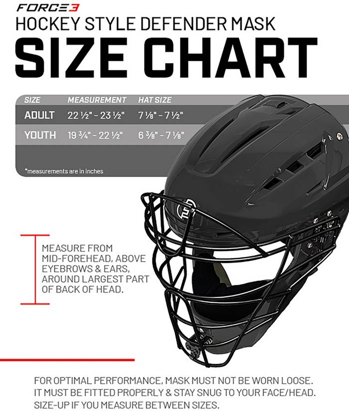 All Star Adult Hockey Style Catchers Helmets, Black