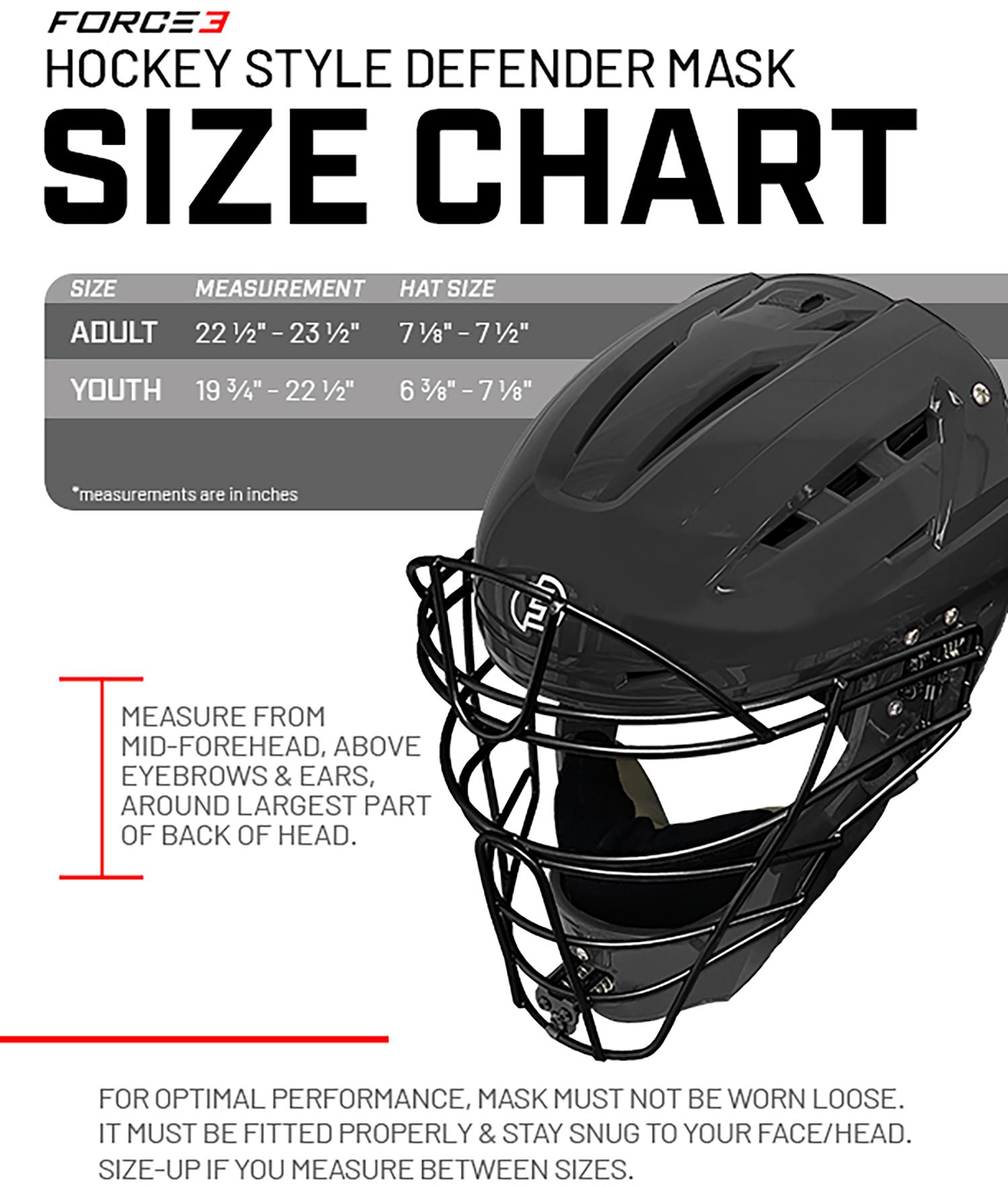 Force3 Pro Gear Youth Hockey Style Defender Catcher's Mask product image