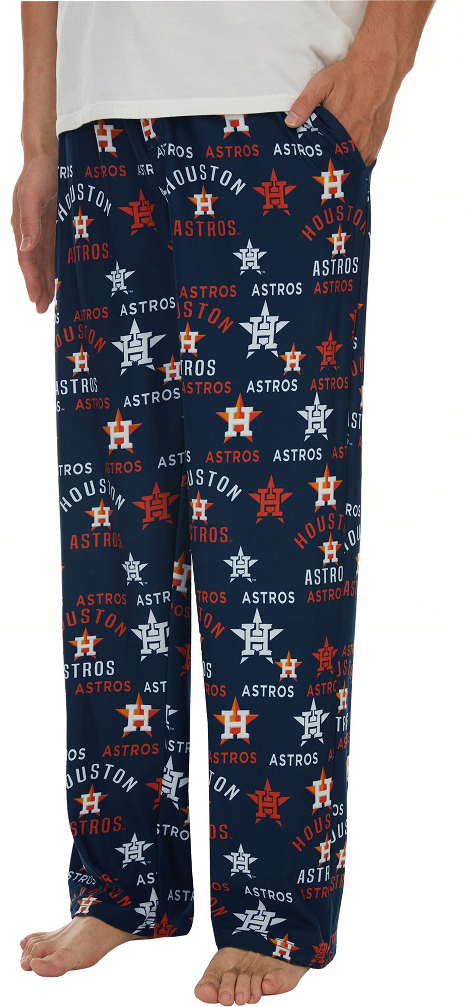 Concepts Men's Houston Astros Navy Flagship All Over Print Pants product image