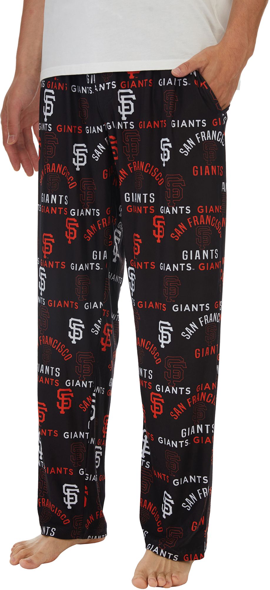 Concepts Men's San Francisco Giants Black Flagship All Over Print Pants product image