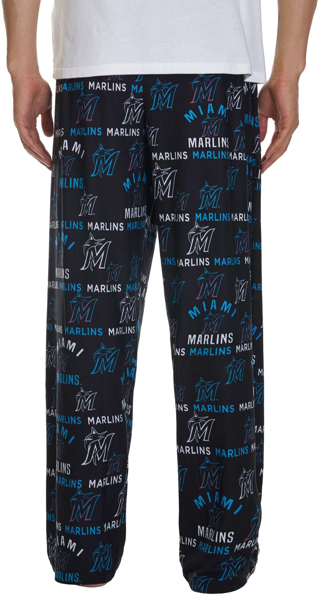 Concepts Men's Miami Marlins Black Flagship All Over Print Pants product image