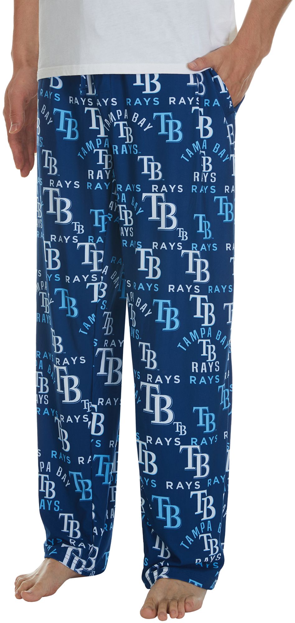 Concepts Men's Tampa Bay Rays Navy Flagship All Over Print Pants product image