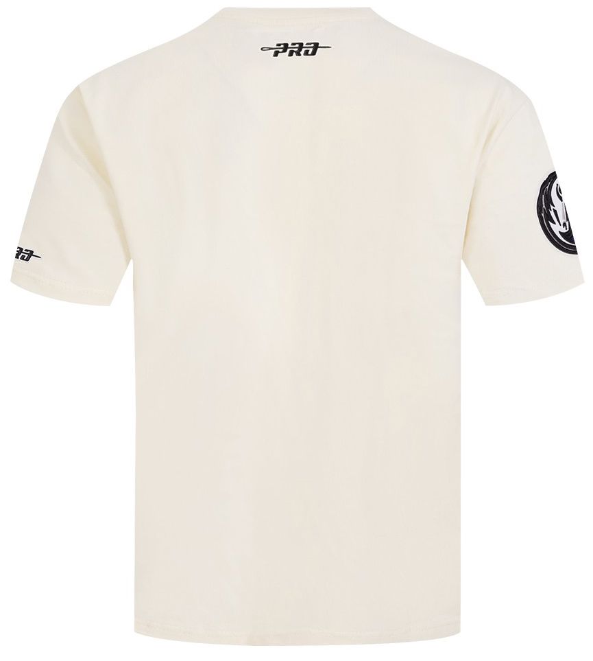 Pro Standard Men's Dallas Mavericks Off White Script Drop Shoulder T-Shirt product image