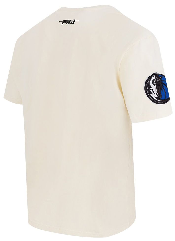 Pro Standard Men's Dallas Mavericks Off White Script Drop Shoulder T-Shirt product image