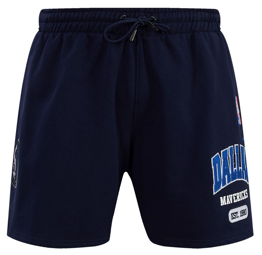 Pro Standard Men's Dallas Mavericks Navy City Arch Fleece Short product image