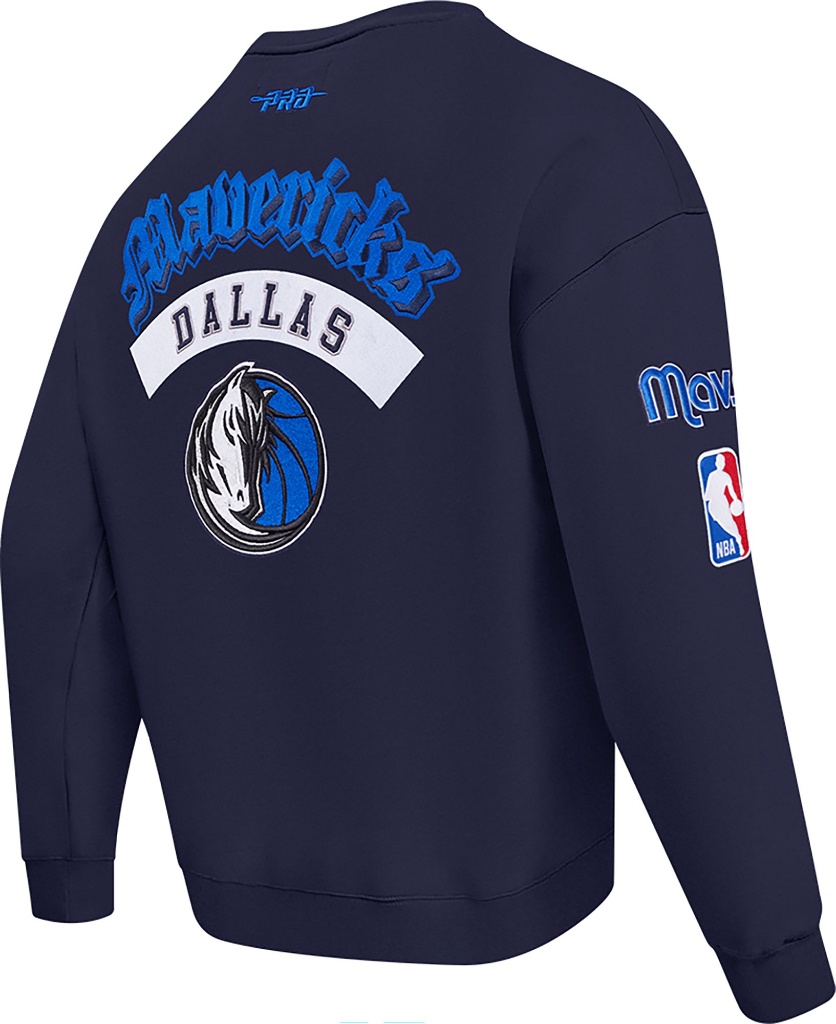 Pro Standard Men's Dallas Mavericks Navy Best Of Crew Pullover Sweatshirt product image