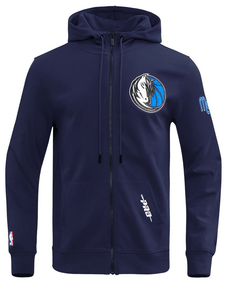 Pro Standard Men's Dallas Mavericks Navy Classic Chenille Full-Zip Hoodie product image