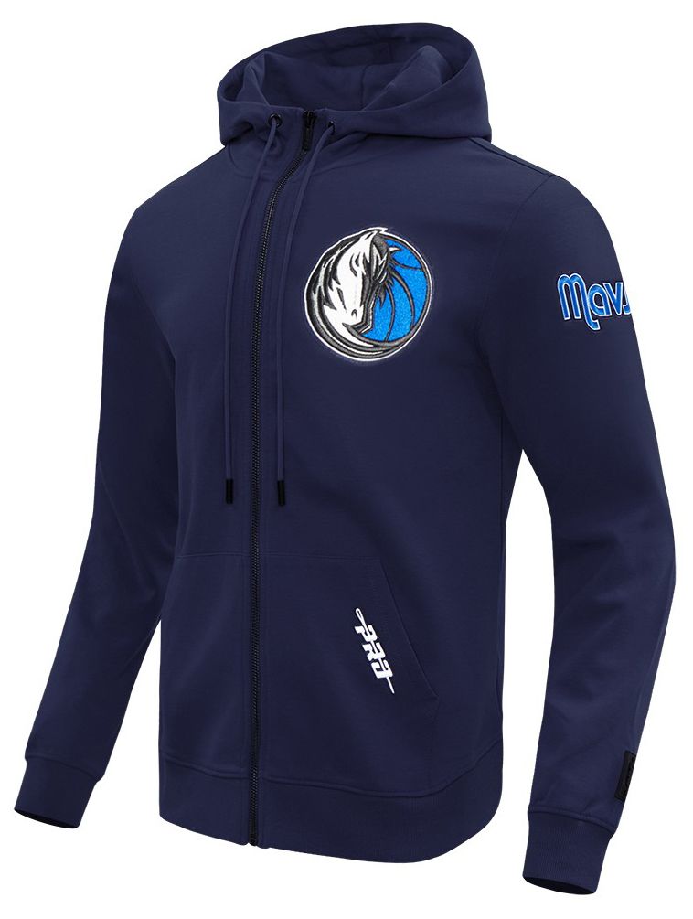 Pro Standard Men's Dallas Mavericks Navy Classic Chenille Full-Zip Hoodie product image