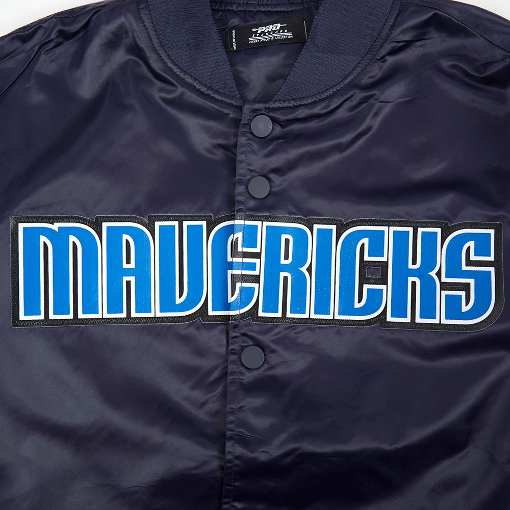 Pro Standard Men's Dallas Mavericks Navy Logo Satin Jacket product image