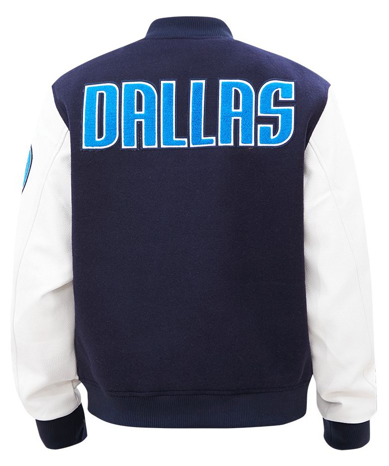 Pro Standard Men's Dallas Mavericks Navy Classic Wool Varsity Jacket product image