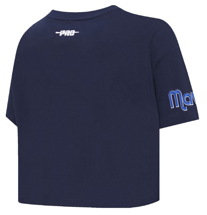 Pro Standard Women's Dallas Mavericks Navy Wordplay Boxy T-Shirt product image