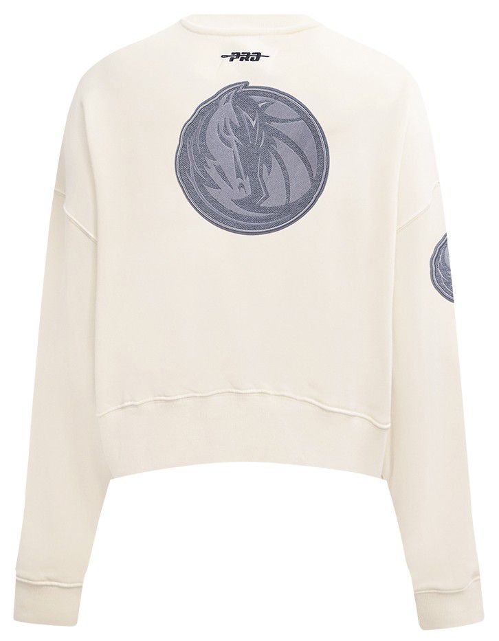 Pro Standard Women's Dallas Mavericks Off White Reverse French Terry Crewneck Sweatshirt product image