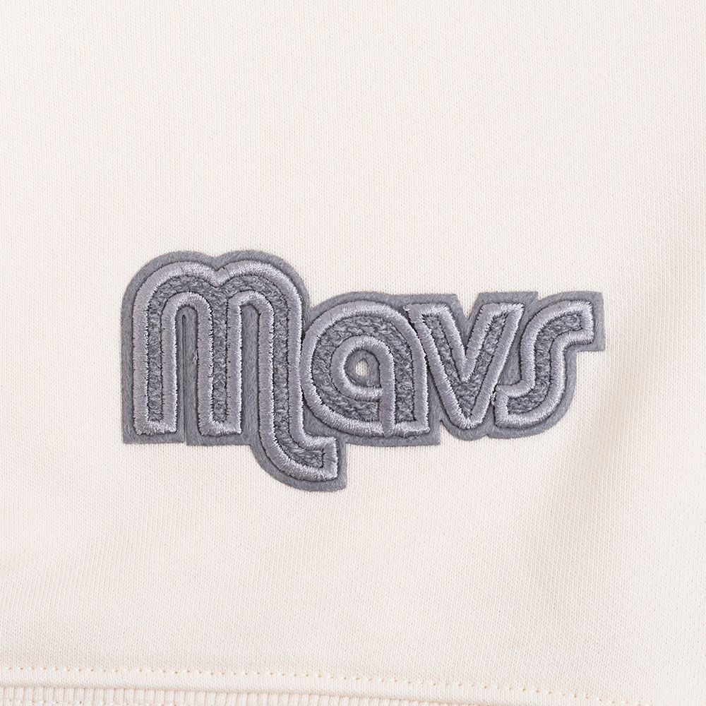 Pro Standard Women's Dallas Mavericks Off White Reverse French Terry Crewneck Sweatshirt product image