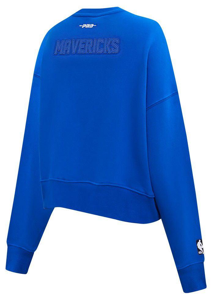 Pro Standard Women's Dallas Mavericks Blue Sketchbook Crewneck Sweatshirt product image