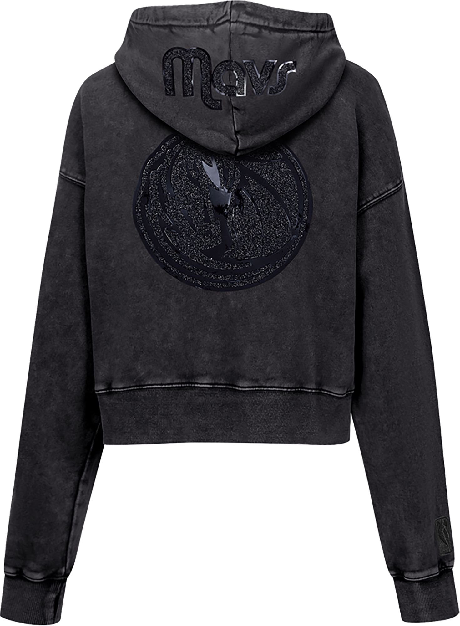 Pro Standard Women's Dallas Mavericks Black Crystalline Cropped Pullover Hoodie product image