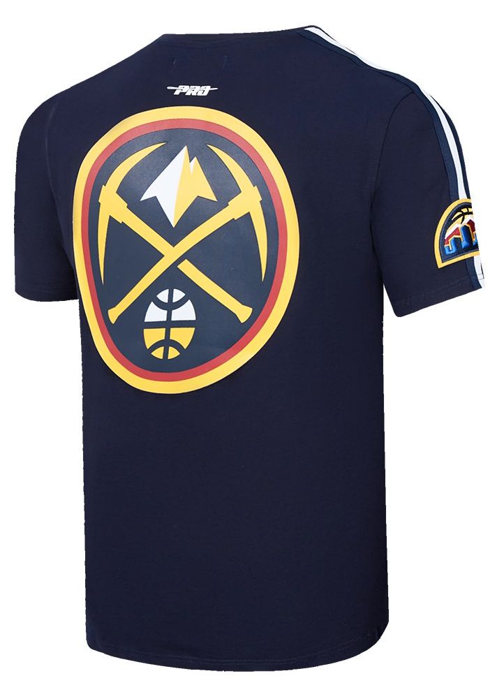 Pro Standard Men's Denver Nuggets Navy Classic Mesh Striped Short Sleeve T-Shirt product image