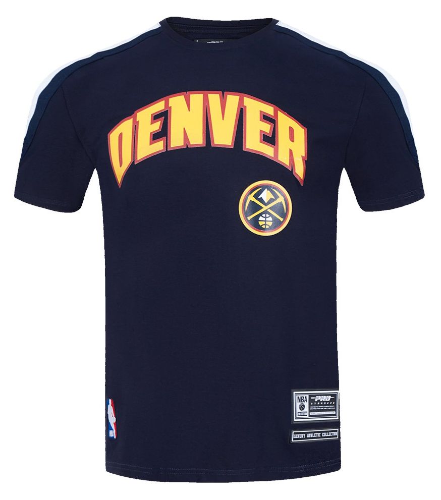 Pro Standard Men's Denver Nuggets Navy Classic Mesh Striped Short Sleeve T-Shirt product image