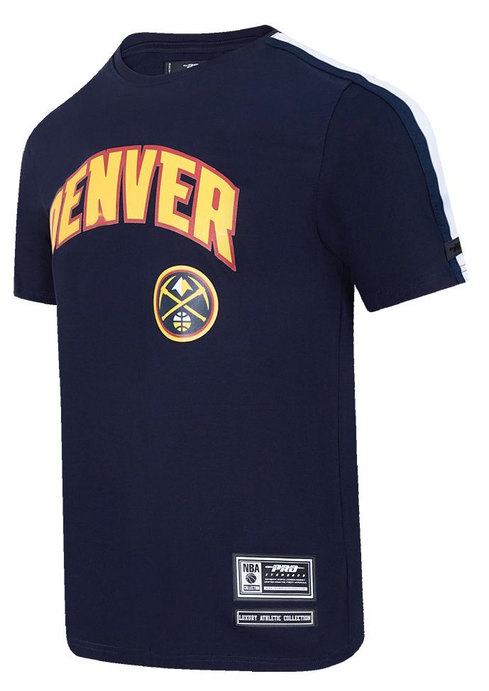 Pro Standard Men's Denver Nuggets Navy Classic Mesh Striped Short Sleeve T-Shirt product image